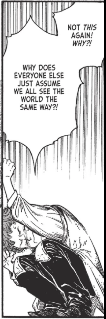 Panels about Tartah's struggle with a world that does not accommodate him